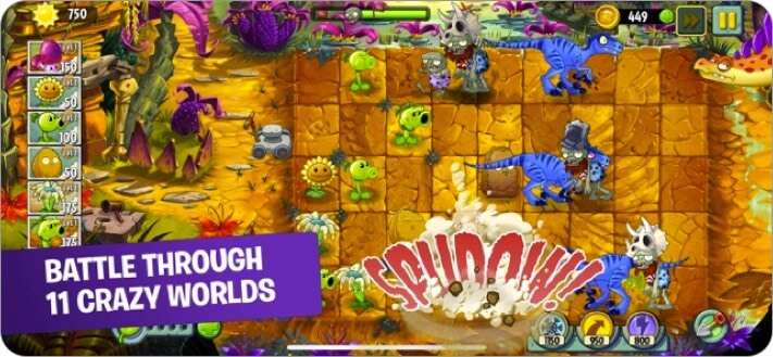 plants vs. zombies 2 iphone and ipad tower defense game screenshot