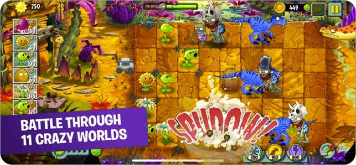 plants vs zombies 2 iphone and ipad tower defense game screenshot