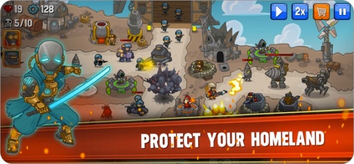 steampunk defence iphone and ipad game screenshot