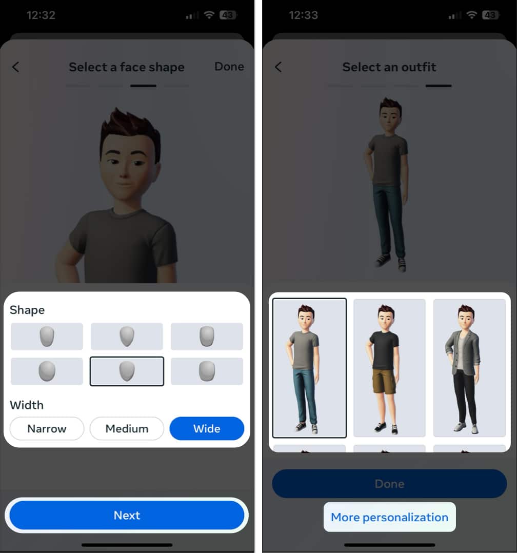 tap more personalization