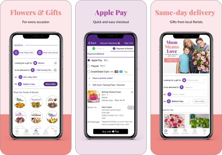 1800 flowers mothers day iOS app