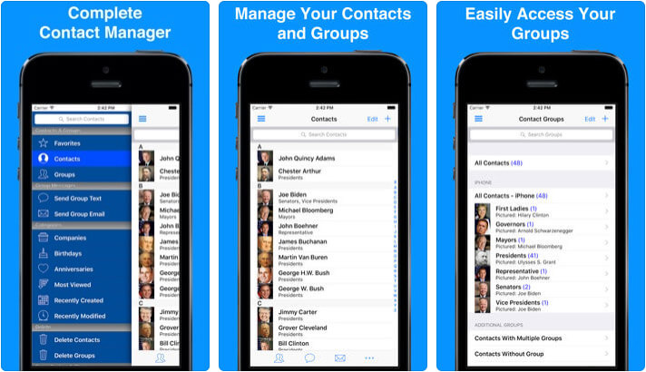 ABC Groups iPhone Contact Management App Screenshot