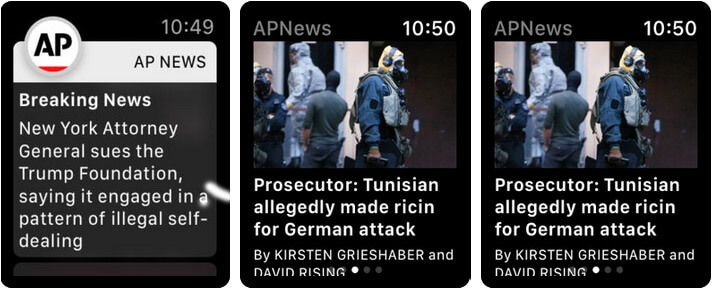 AP News Apple Watch News App Screenshot