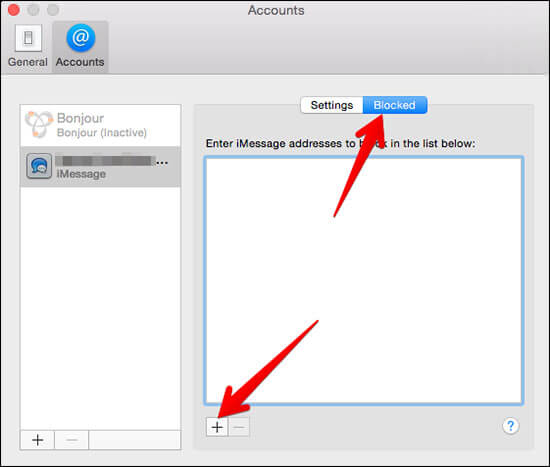 Add Contacts to Block in iMessage on Mac
