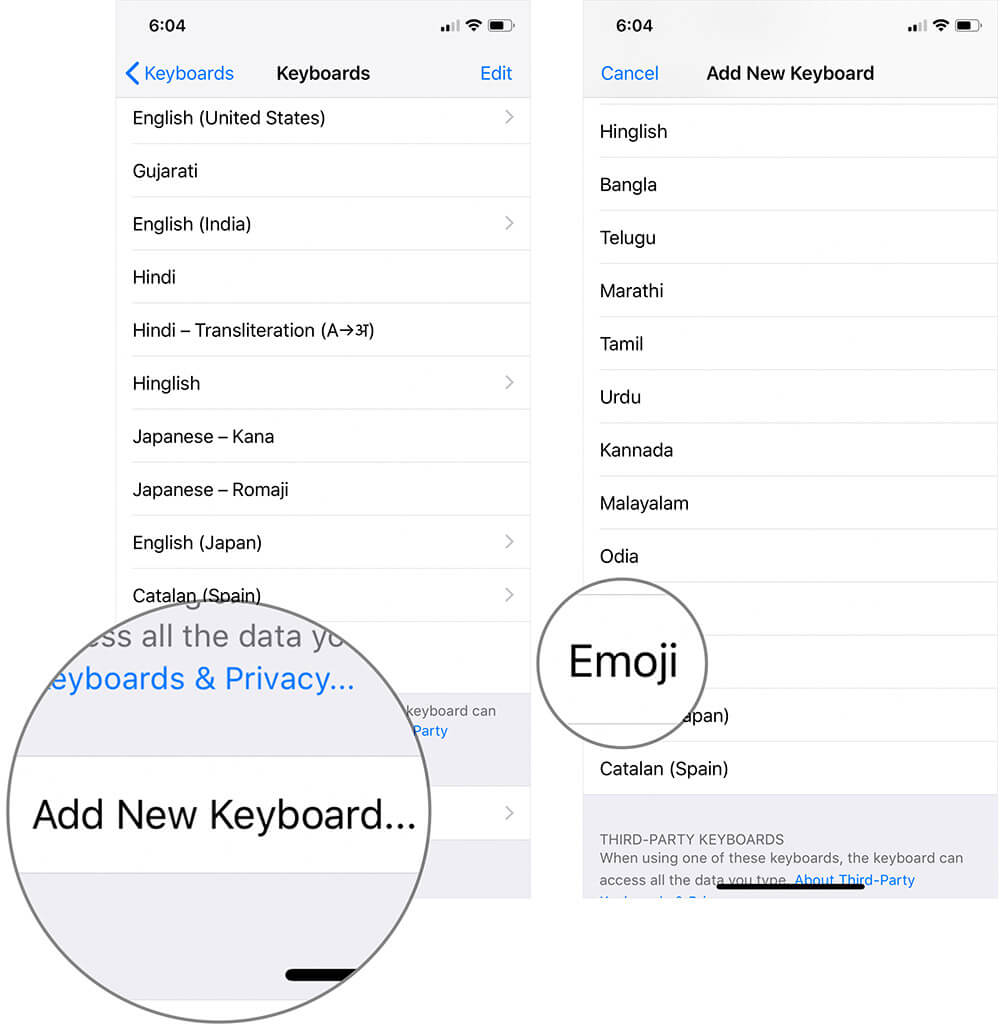 Add Emoji Keyboard on iPhone or iPad