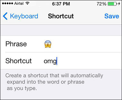 Add Emoji to iPhone Keyboard Shortcuts