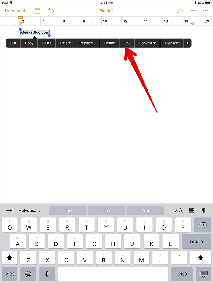 Add Links in Email Signatures on iPad