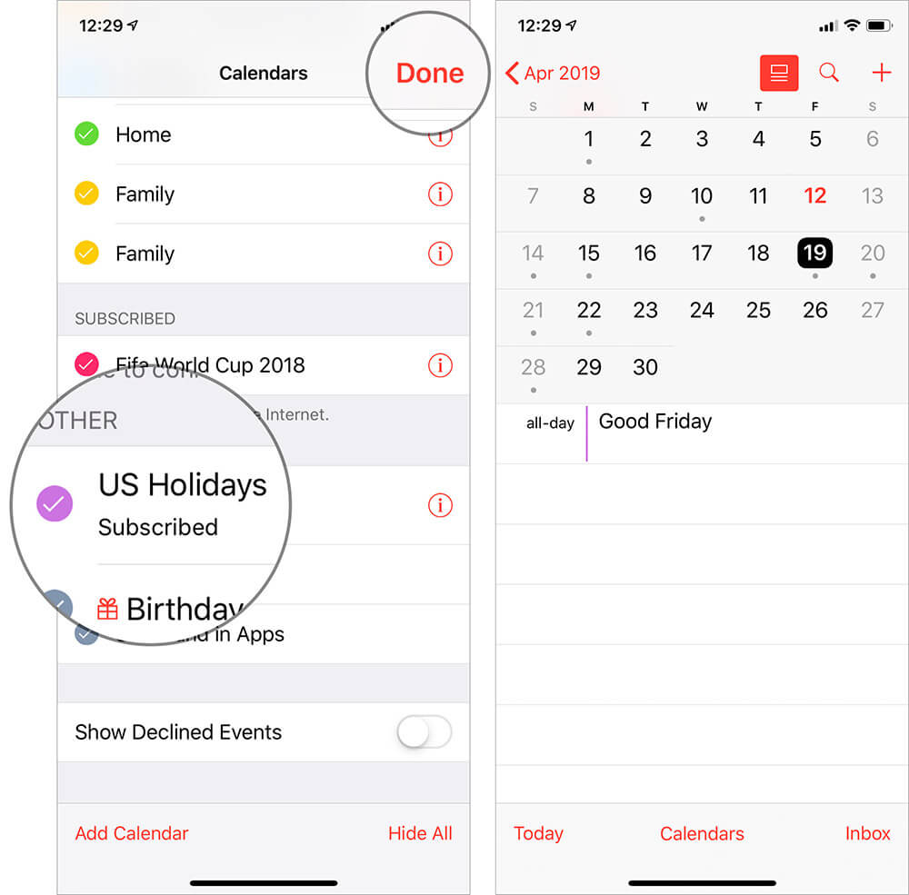 Add US Holiday to iPhone Calendar