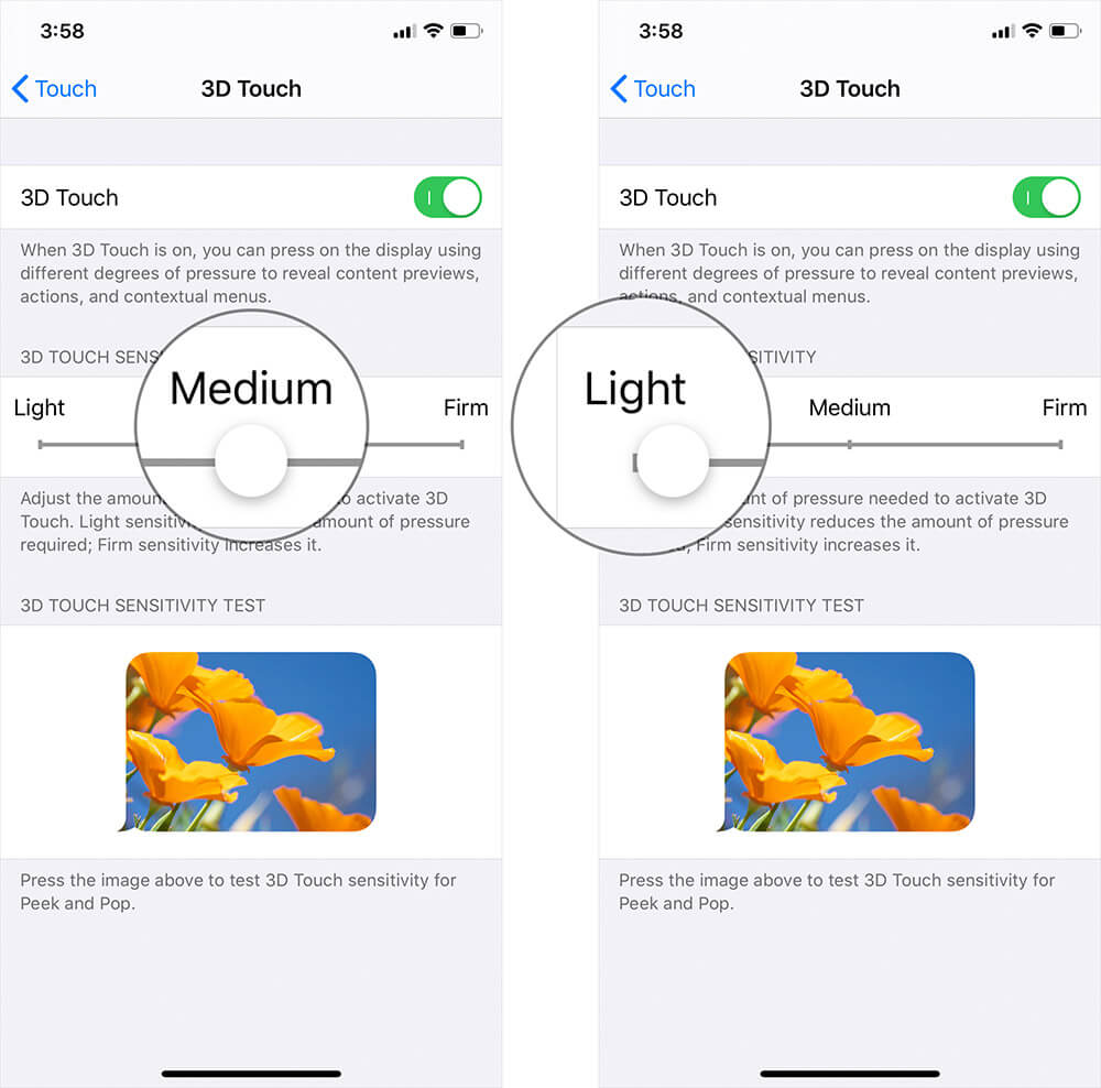 Adjust 3D Touch Sensitivity on iPhone or iPad