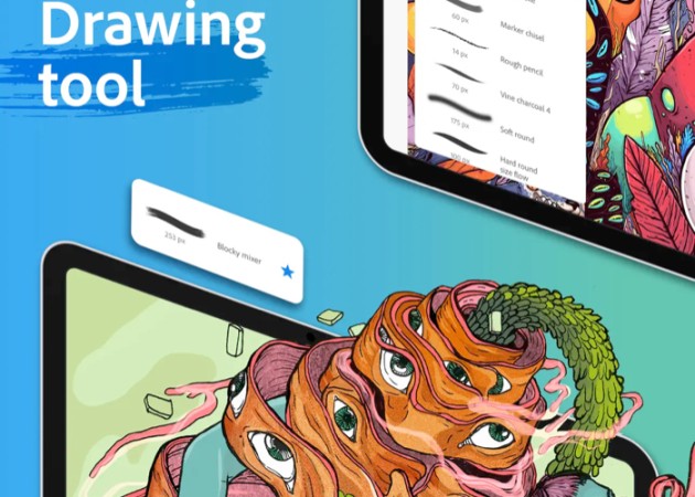 Adobe Fresco- Painting Studio drawing iPad app screenshot