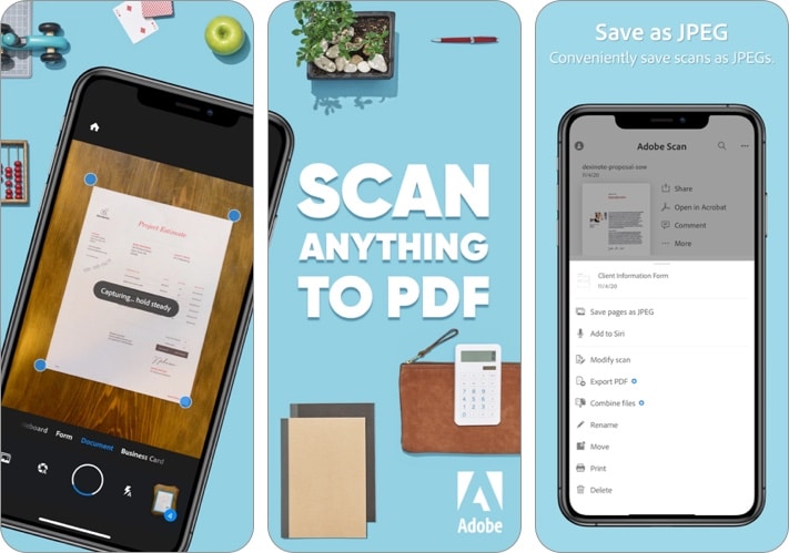 Adobe Scan  Mobile PDF Scanner iPhone and iPad app screenshot