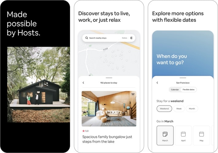 Airbnb iPhone and iPad app screenshot