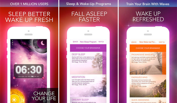 Alarm Clock Sleep Sounds Free iPhone and iPad App Screenshot