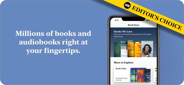Apple Books ebooks reader apps for iOS