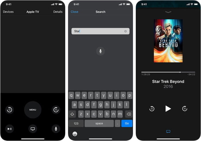 Apple TV Remote iPhone App Screenshot