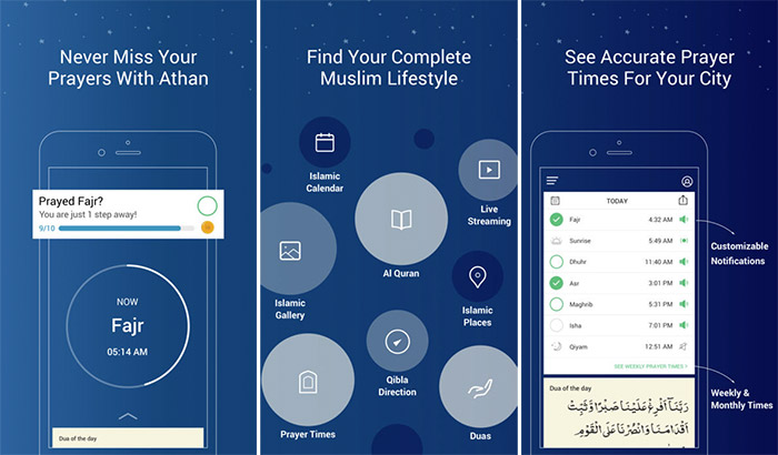 Athan Qibla iPhone and iPad App Screenshot