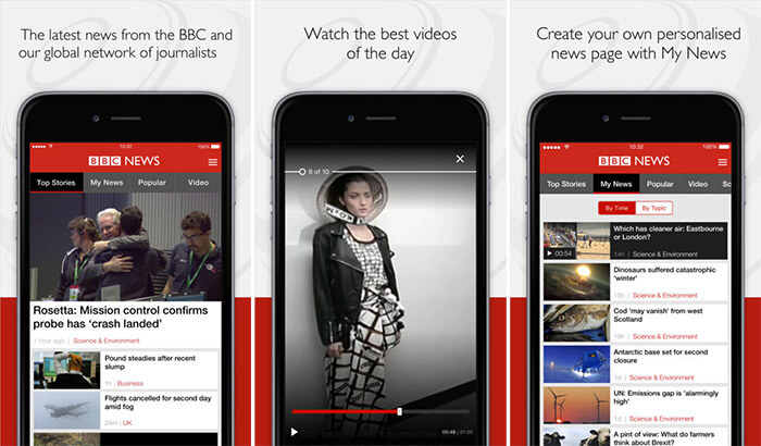 BBC News iPhone and iPad App Screenshot