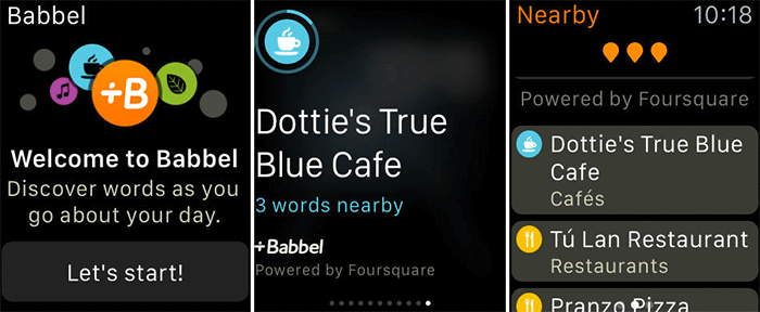 Babbel Apple Watch and iPhone Travel App Screenshot