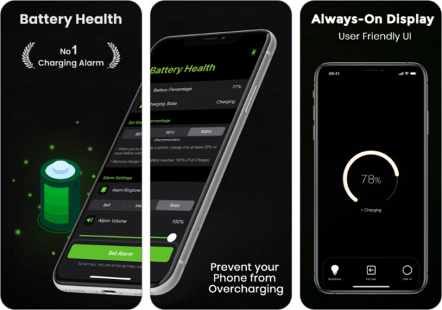 Battery Health Charge Alarm app for iPhone