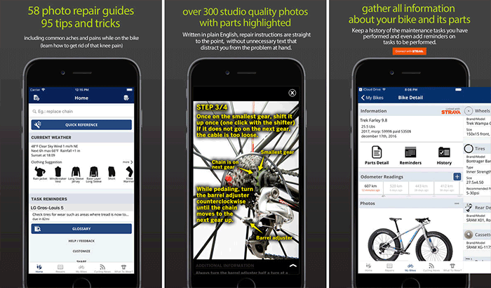 Bike Repair Cycling iPhone App Screenshot