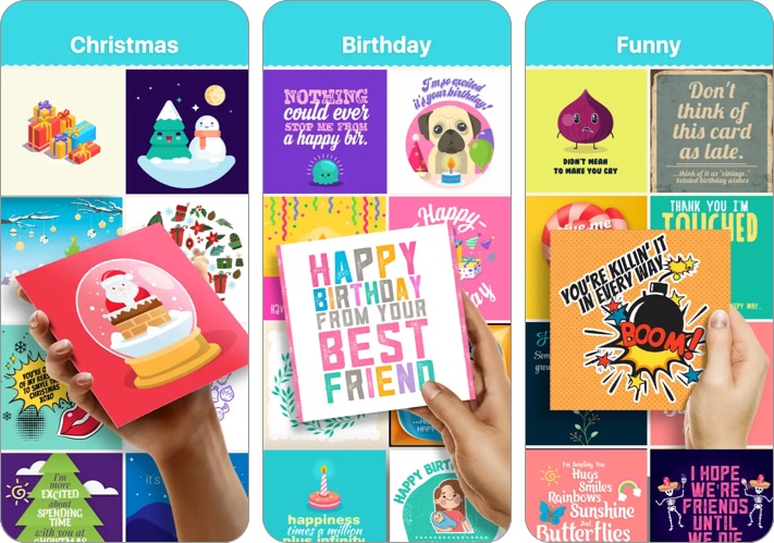 Birthday card maker app for iPhone