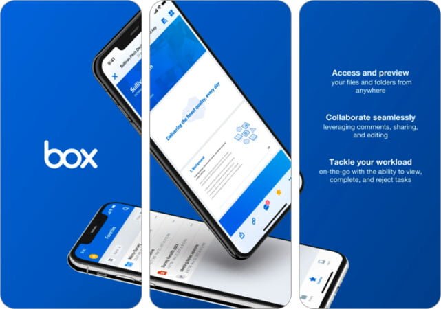 Box cloud storage app for iPhone and iPad