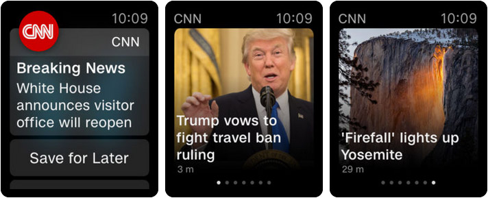 CNN Apple Watch News App Screenshot