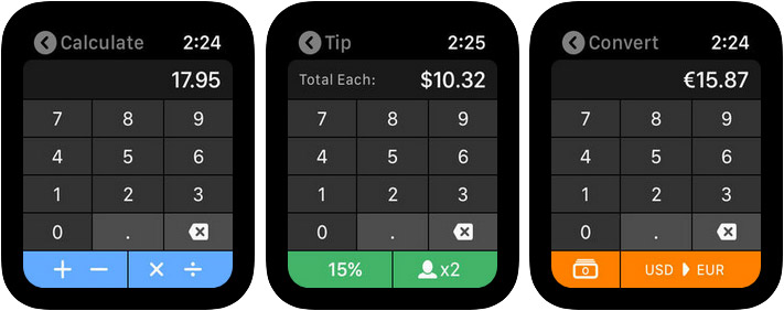 Calcbot 2 Apple Watch Calculator App Screenshot