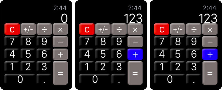 Calculator Apple Watch App Screenshot