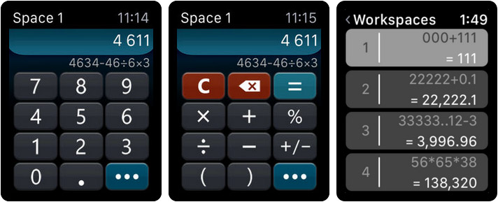 Calculator HD+ Pro Apple Watch App Screenshot