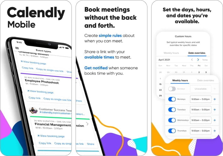 Calendly Mobile productivity app for iPhone and iPad