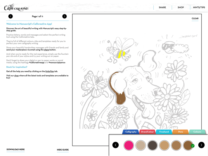 Callicreative iPhone and iPad Handwriting App Screenshot