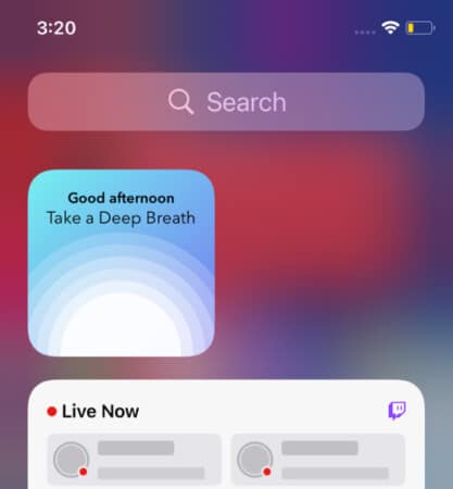 Calm best iPhone Home Screen widget