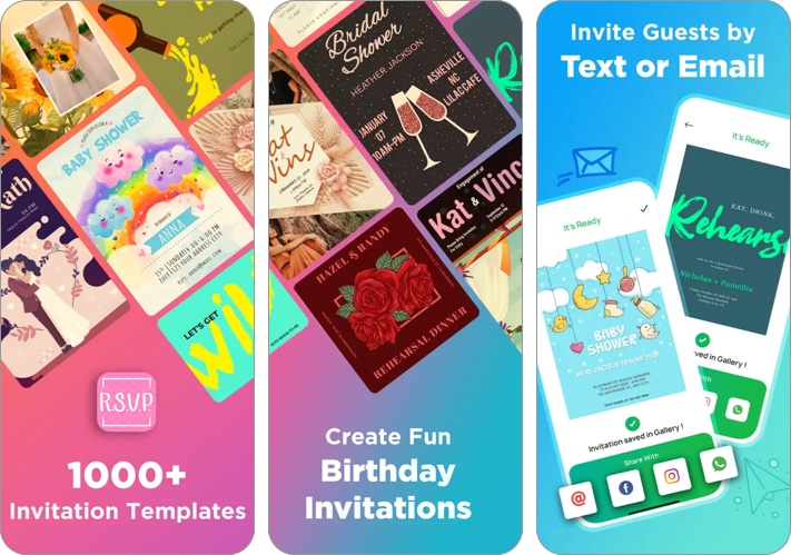 Card creator app for iPhone