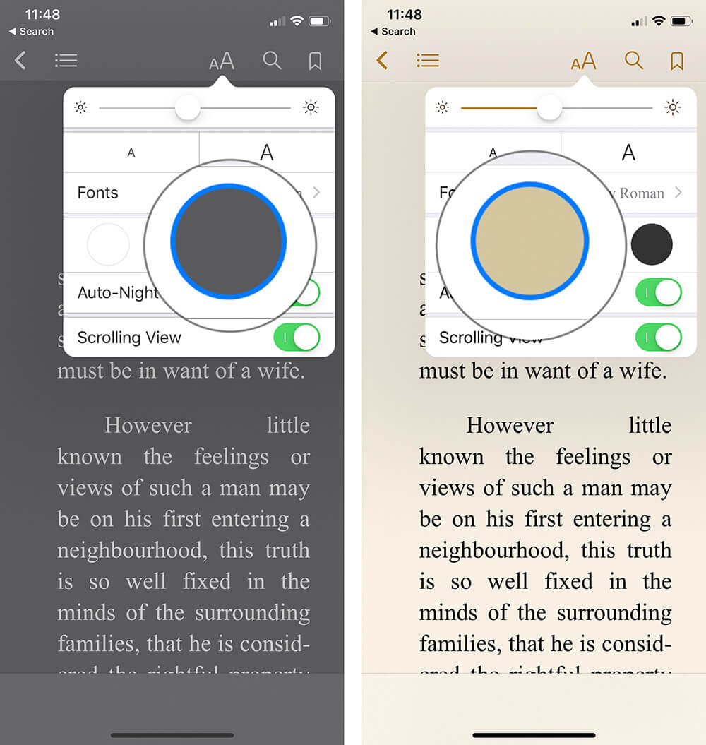 Change Theme in iBooks on iPhone or iPad