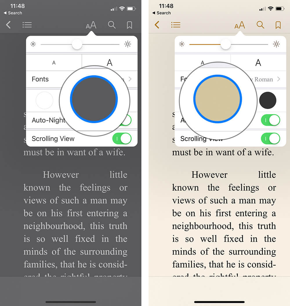 How to Make iBook More Readable By Tweaking the Fonts and Theme - 39