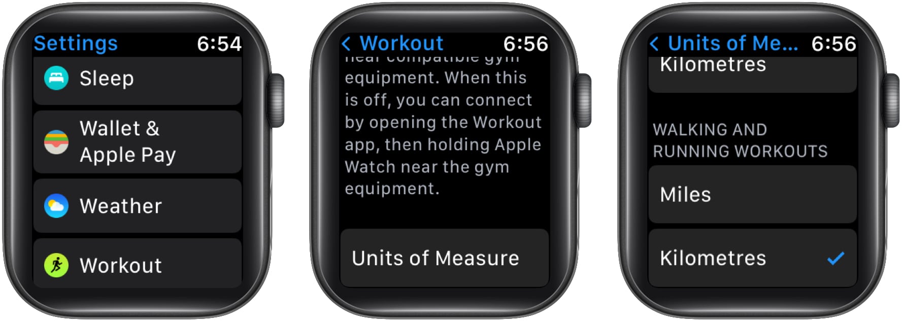 Change miles to kilometers on Apple Watch