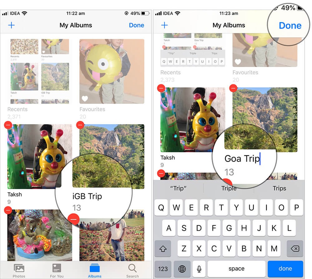 Change the Name of a Photo Album on iPhone or iPad