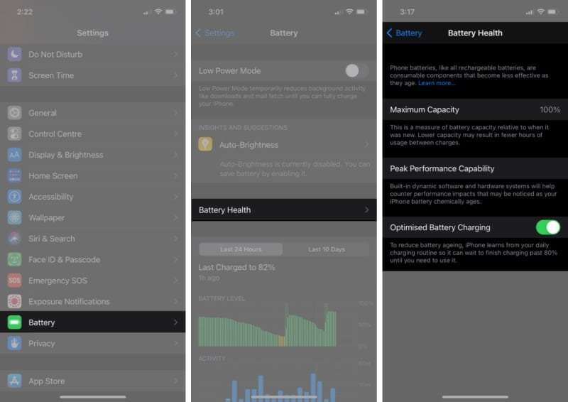 Steps to check battery health status on your iPhone