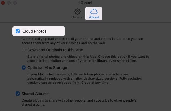 Check iCloud Photos from Mac