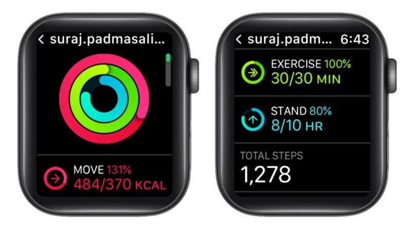Check your friend's progress from Apple Watch