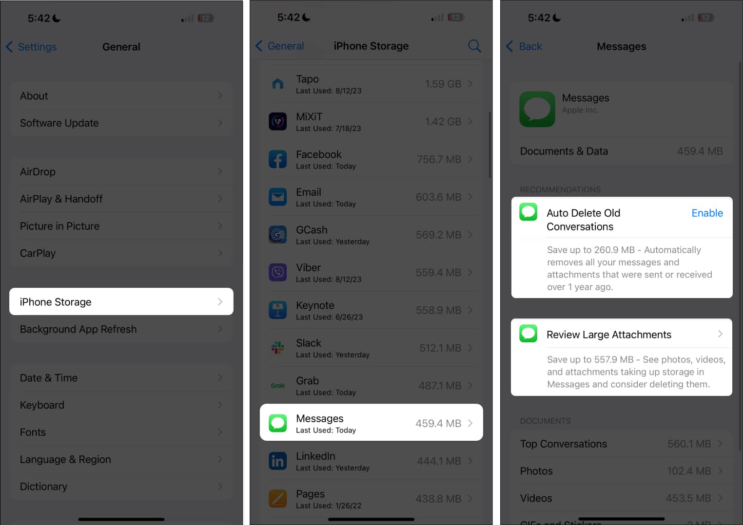 Clear your iMessage cache on iPhone