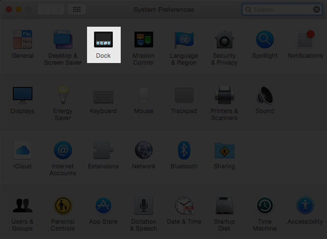 Click-on-Dock-in-Mac-System-Preferences