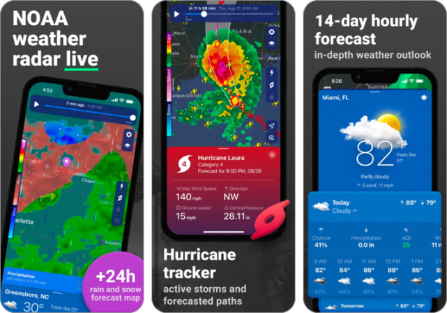 Clime weather app for iPhone
