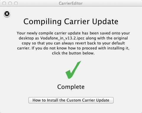 Compiling carrier update Compiling Carrier Update