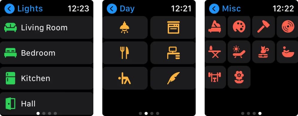 Controller for HomeKit Home Automation app for Apple Watch