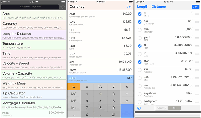 Converter Plus Unit Converter iPhone App Screenshot