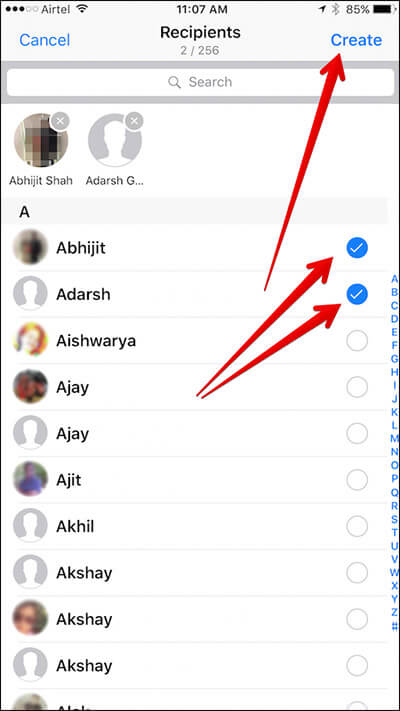 Create Broadcast Lists in WhatsApp on iPhone