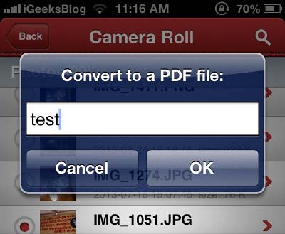 Create PDF Files on iPhone