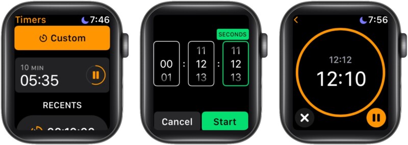 Create a custom timer on Apple Watch